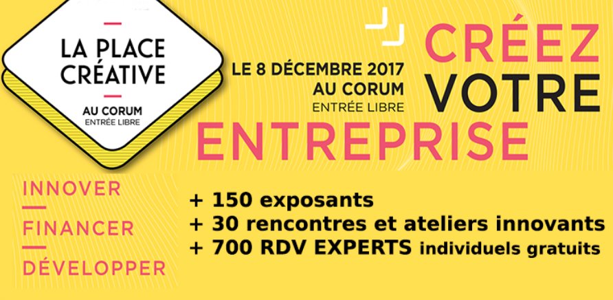 ecom_news's tweet photo. L'inauguration du salon La Place Créative, Comment créer votre entreprise, organisé par @CCIHerault aura lieu le 8 décembre au Corum #Montpellier par @ADeljarry et @chantal_marion @Montpellier3m #LPC2017 https://t.co/LCL7rjQKtI