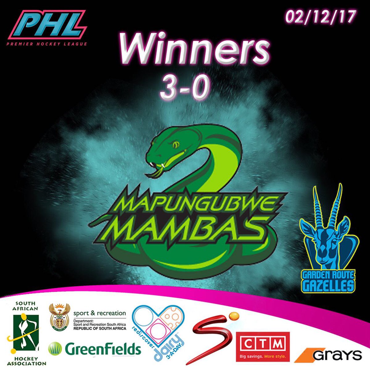 The Mambas strike 3 times with the most toxic of venom today against a talented Gazelles team #fangclub #mambastrike #mambas #phl17
