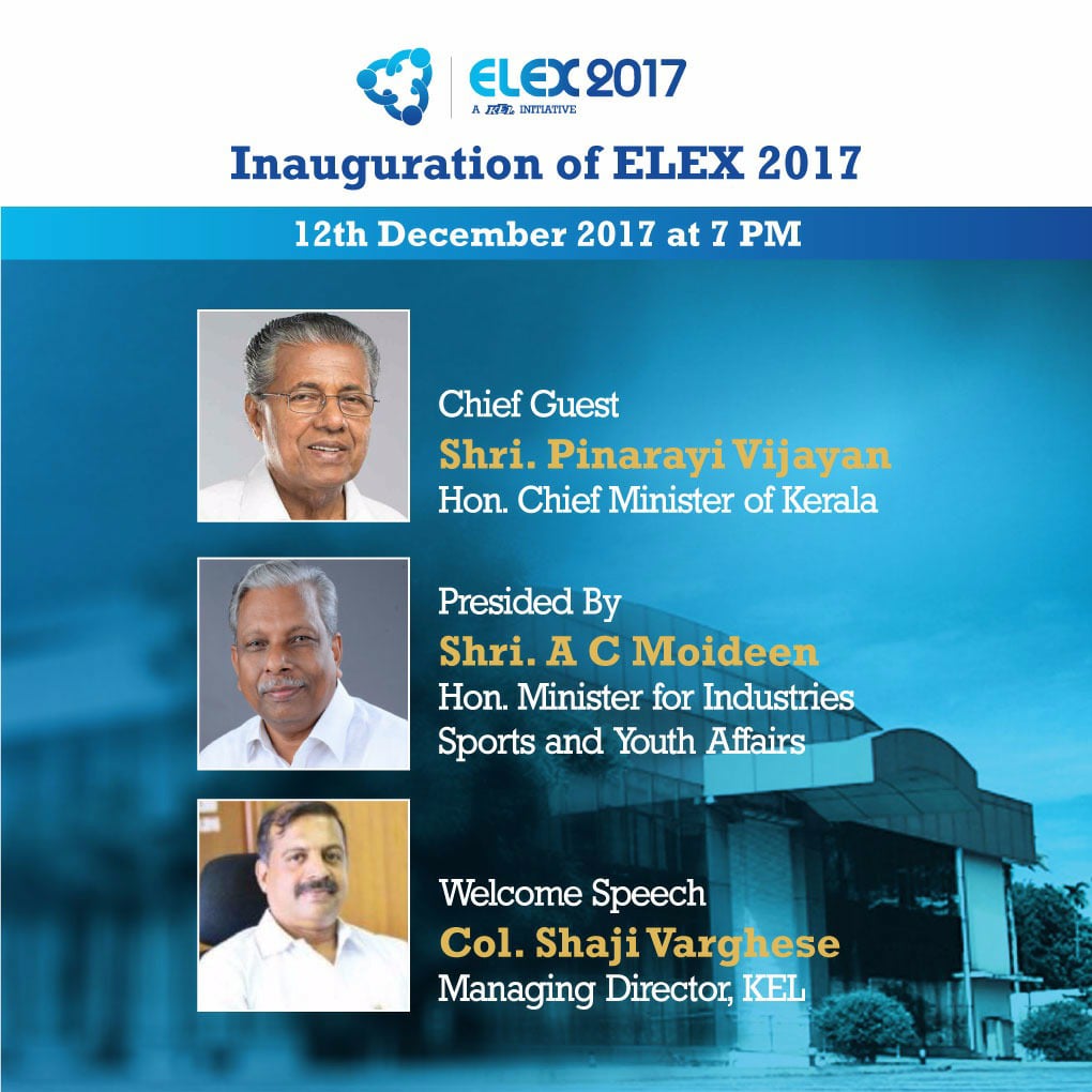 Elex2017's tweet photo. Happy to reveal the esteem personalities taking part in one of the most happening event in Kerala. 

#elex #expo #exhibition #kochi #kerala #manufacturers #industrial #solar #electrical #energy https://t.co/6AgrAtxDb6
