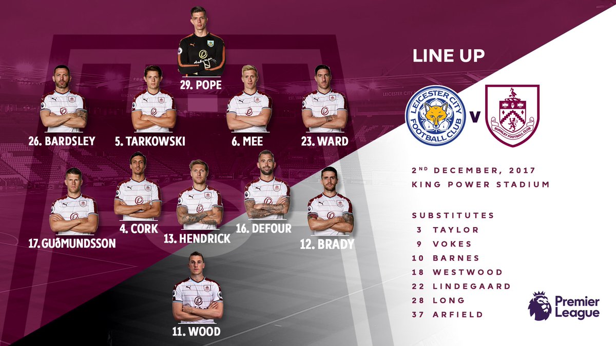 Burnley lineup