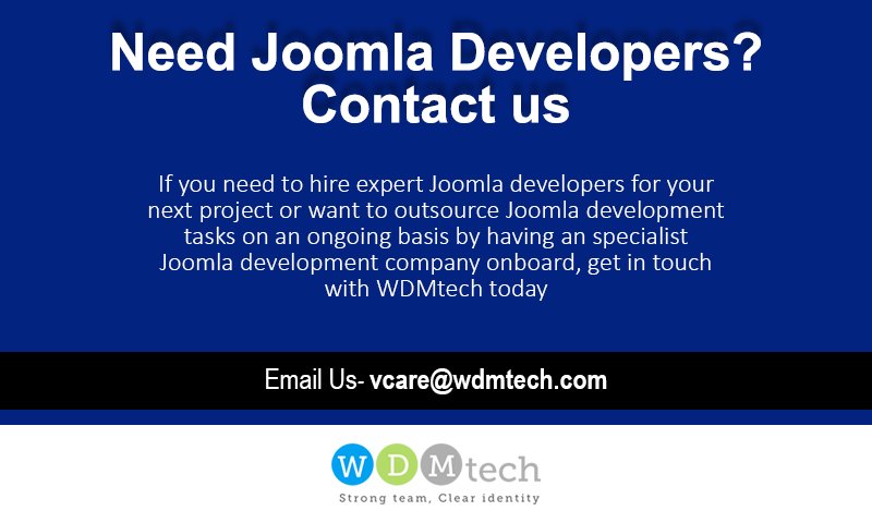 wdmtechnologies's tweet photo. WDMtech - Need #Joomla #Developers? Contact us:
https://t.co/W3byKhdcyu
#Joomla #Extensions #plugins #modules #components #website #webdesign #CustomJoomla #Application #virtuemart #templates #responsive #JoomlaExpert
#JoomlaUpgradation #JoomlaMigration #php #mysql https://t.co/U15SJVIwCv