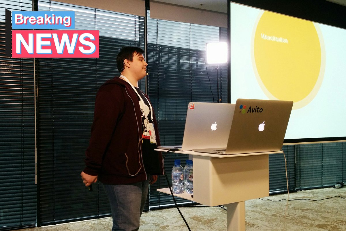 avitotech's tweet photo. Стартанули Avito #iOS Winter Edition! Вадим Смаль рассказывает про data driven подход. Смотрите трансляцию (ссылка в ленте ниже) https://t.co/0o72UGSXdC