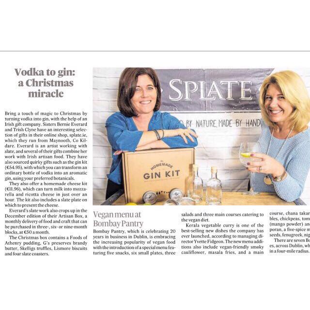 Splate_Ireland's tweet photo. Great to wake up this morning, open the Irish Times magazine and see my brand #Splate #christmas #giftsforher #giftsforhim #giftideas #foodie #foodiegifts #giftedfair #gifted #giftedfair2017 @ChamberKildare https://t.co/5OB5OsxWqE