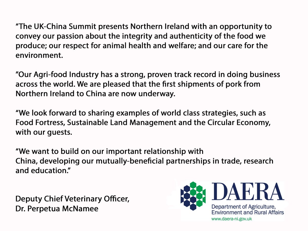 The Deputy Chief Veterinary Officer, Dr. Perpetua McNamee addresses the UK-China Regional leaders Summit @BelWaterfront #NIChinaSummit2017