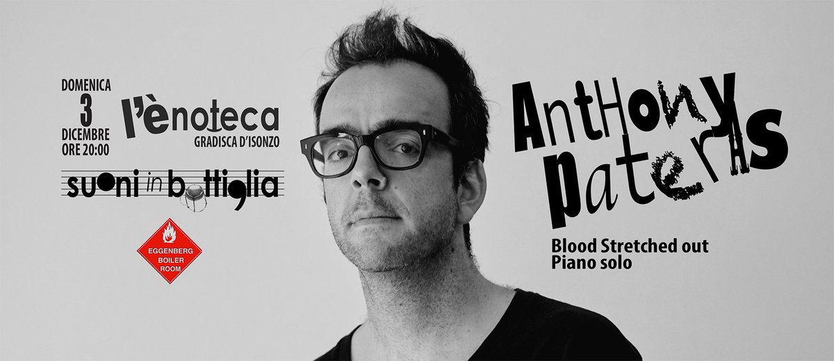 Non solo #vinifvg all'Enoteca Regionale La Serenissima #GradiscadIsonzo  ma anche performance di caratura internazionale con il musicista australiano Anthony Pateras Domenica 3 Dicembre alle ore 20.