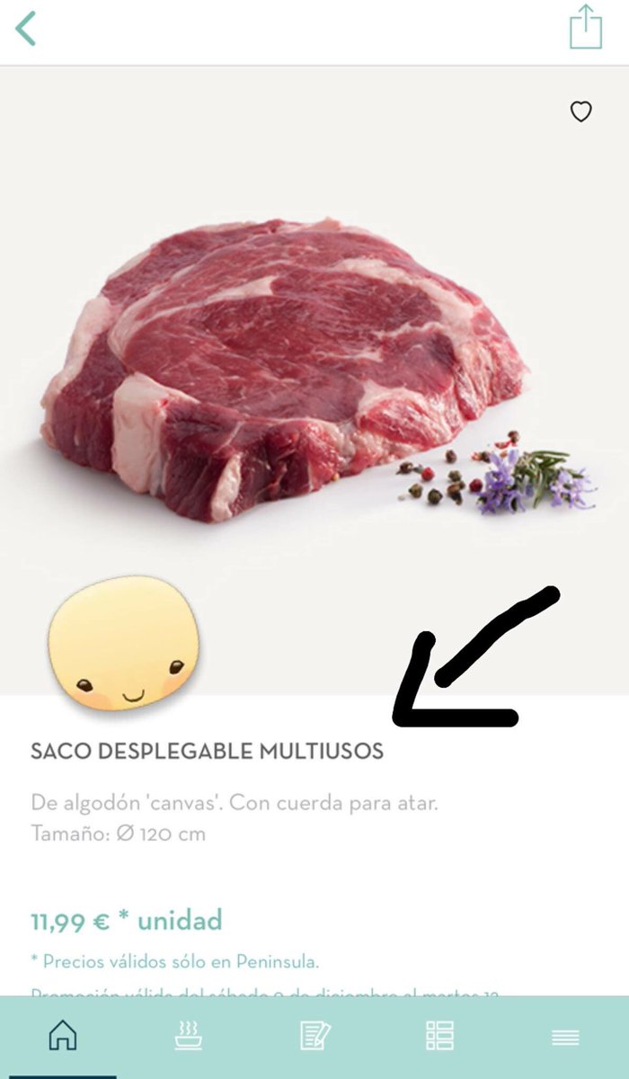 daniydice's tweet photo. @Aldi_es No se si será como lo de el vestido de los colores, yo veo un chuleta ¿alguien ve un saco? #Aldi  😂😂😂 #Aldiespaña #Aldi https://t.co/OZJhmZwBvm