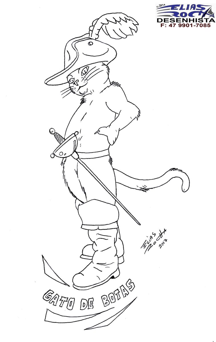 elias rock on twitter gato de botas desenho feito em folha