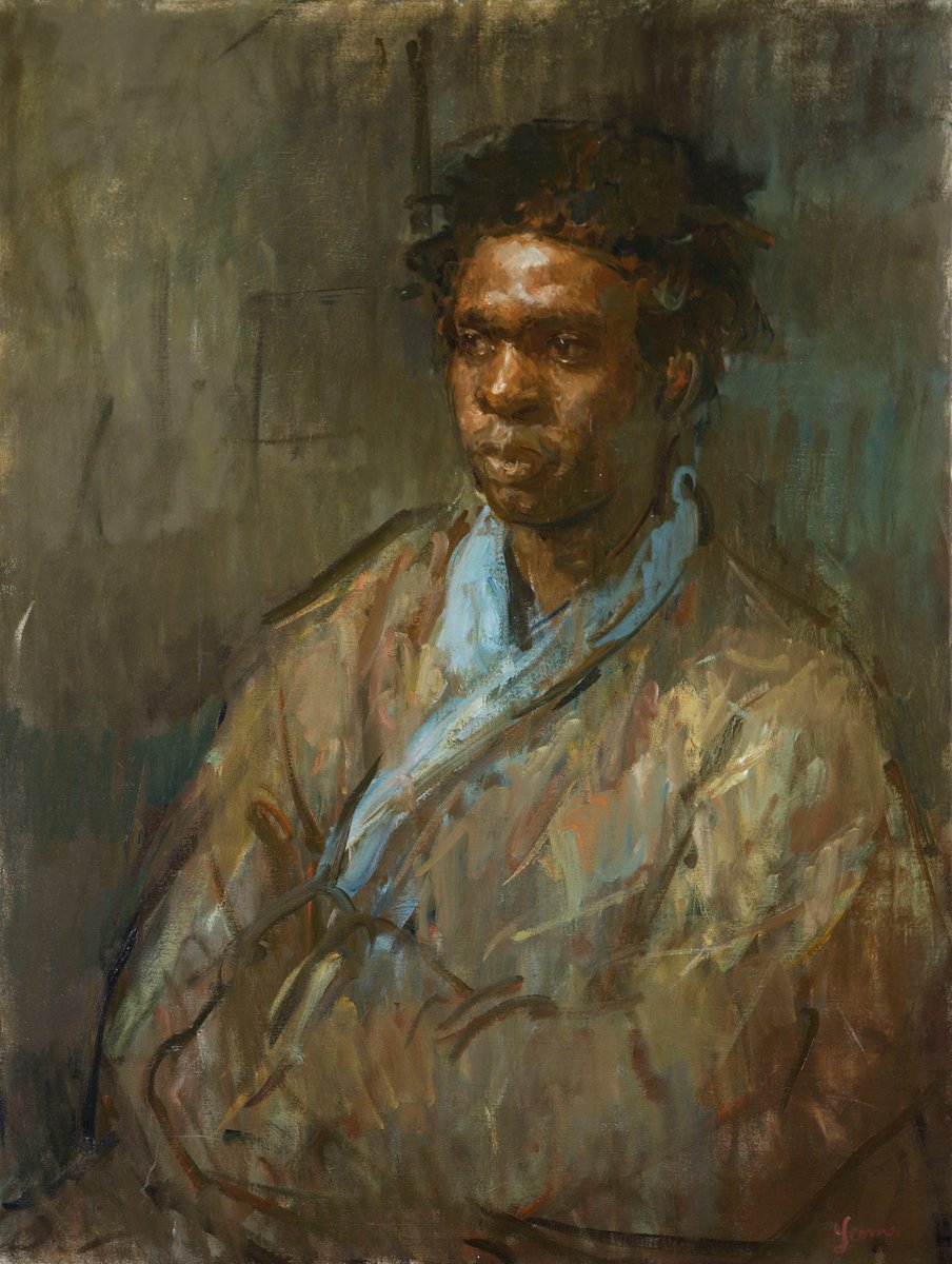 Painting of Olivier | oil on canvas - By <a href="/martinyeomanart/">Martin Yeoman</a> | #portraits #portraitpainter #artistontwitter #royalacademy #oilpainting #oiloncanvas