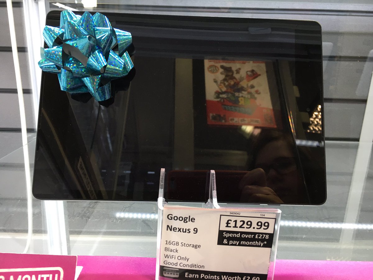 GAMEKilmarnock's tweet photo. We've got this cracking #GoogleNexus9 tablet in stock!
It has 16gb memory and is now down to just £129.99!
#Gametronics https://t.co/YFjdvE1ykN