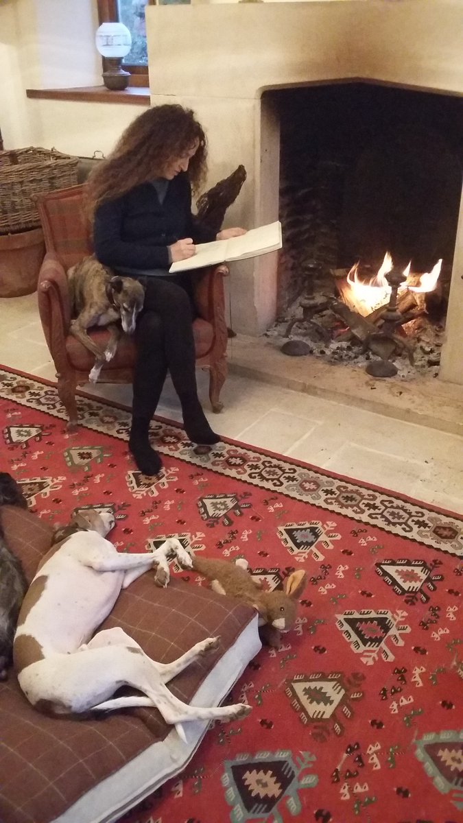 A lovely afternoon spent at home with <a href="/SophieRyderArt/">Sophie Ryder</a> for <a href="/cotswoldlife/">Cotswold Life</a>... the hounds were never far from her side!