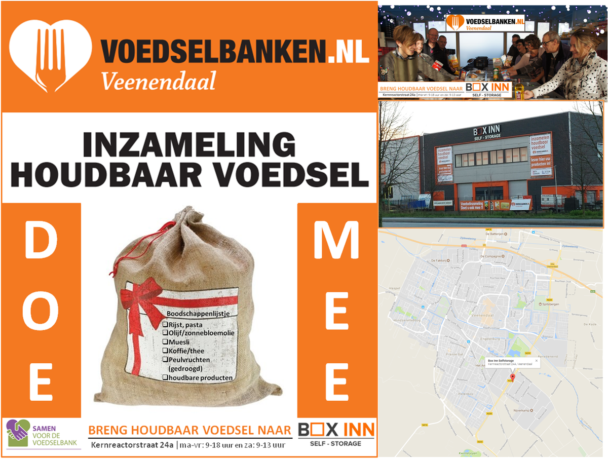 1e tasje is gevuld met boodschappen retour <a href="/Boxinnstorage/">Box inn self-storage</a> tbv onze voedselhulp!
Doet u al mee? O.a. mogelijk via de supermarkten van Jumbo en AH in Veenendaal. Ook zonder actietas is doneren van voedsel mogelijk😉