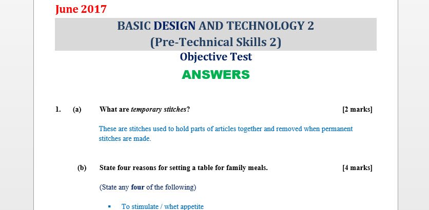 WordPublishers's tweet image. Excerpts of BECE 2017 paper 2 answers