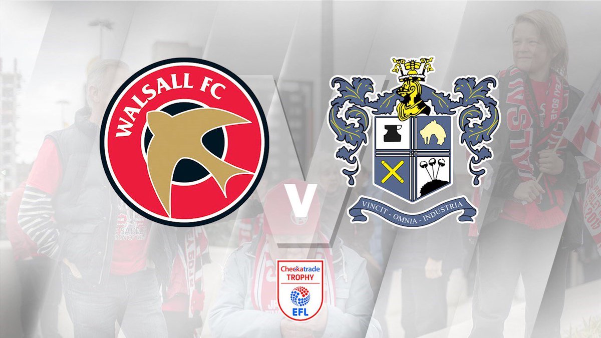 WFCOfficial's tweet photo. ๐ดโซ๏ธ MATCHDAY! ๐ดโซ๏ธ
โฝ๏ธ Walsall v Bury
๐ Checkatrade Trophy Second Round
๐ 12.30pm
๐
2nd December 2017
๐ Banksโs Stadium
๐ฑ #WFCfans https://t.co/2LfLTpZzby