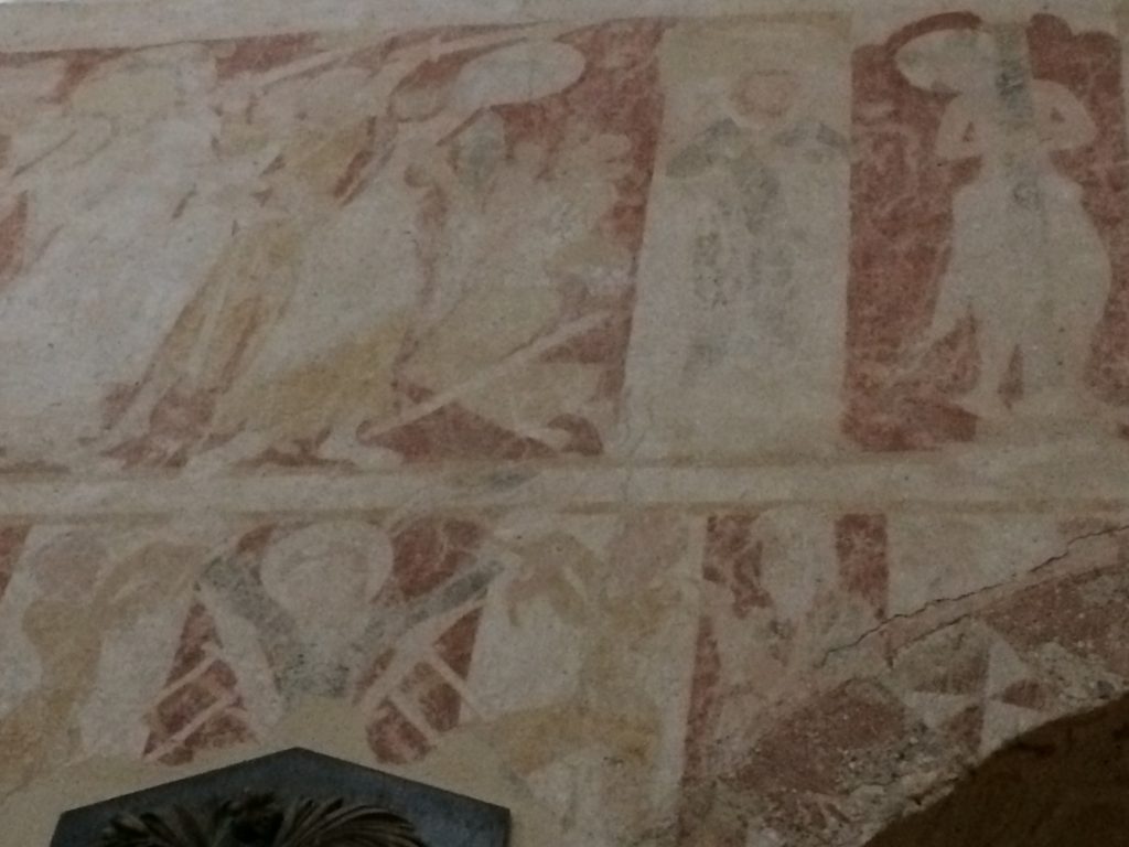 12th century wallpainting, try and figure this out? Anglo-Saxon ghost story underlyndenchurch.com/uneasy-mind-an…