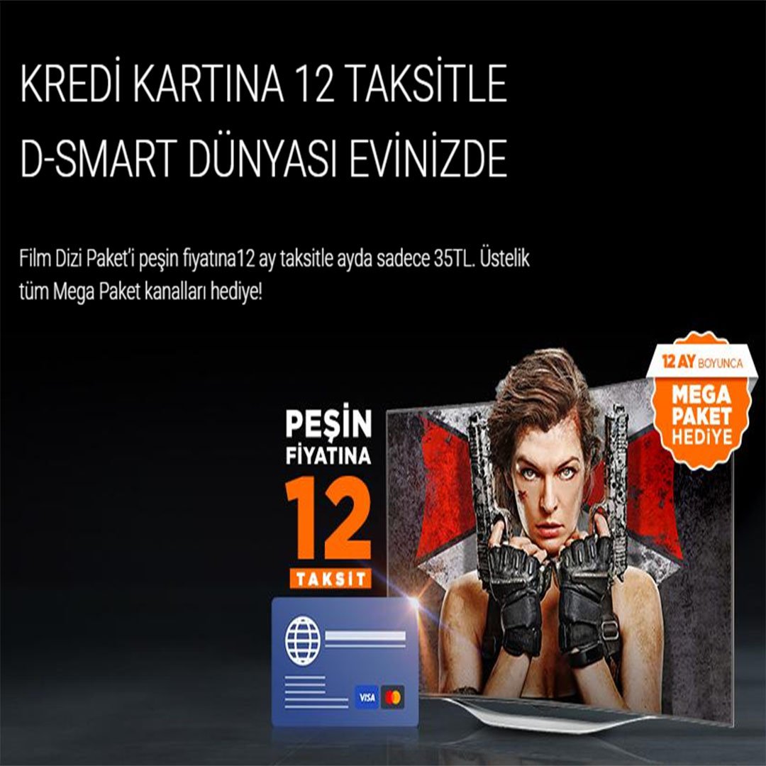 Kredi kartına 12 taksitle #dsmart dünyası artık evinizde. Detaylar dsmart.info