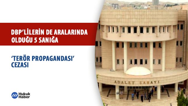 DBP’lilerin de Aralarında Olduğu 5 Sanığa ‘Terör Propagandası’ Cezası

hukukhaber.com.tr/dbplilerin-de-… 

#hukuk #haber
