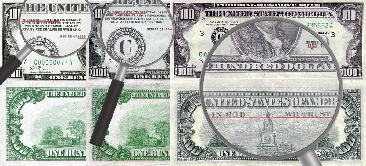 eDucat_cash's tweet photo. Very short history of money:
1928 - In Gold We Trust.
1934 - In Legal Tender We Trust.
1963 - In God We Trust
#blockchain #eDucat #mindning #learning #education #cryptocurrency https://t.co/yXWyCdcMv6