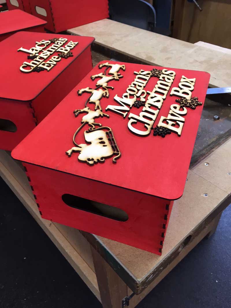 ALittleSign's tweet image. Christmas boxes and houses from Little Signs