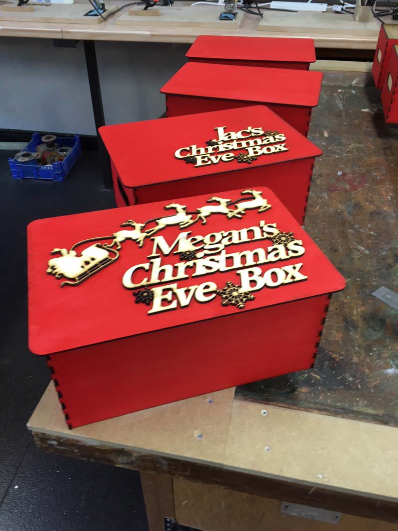 ALittleSign's tweet image. Christmas boxes and houses from Little Signs
