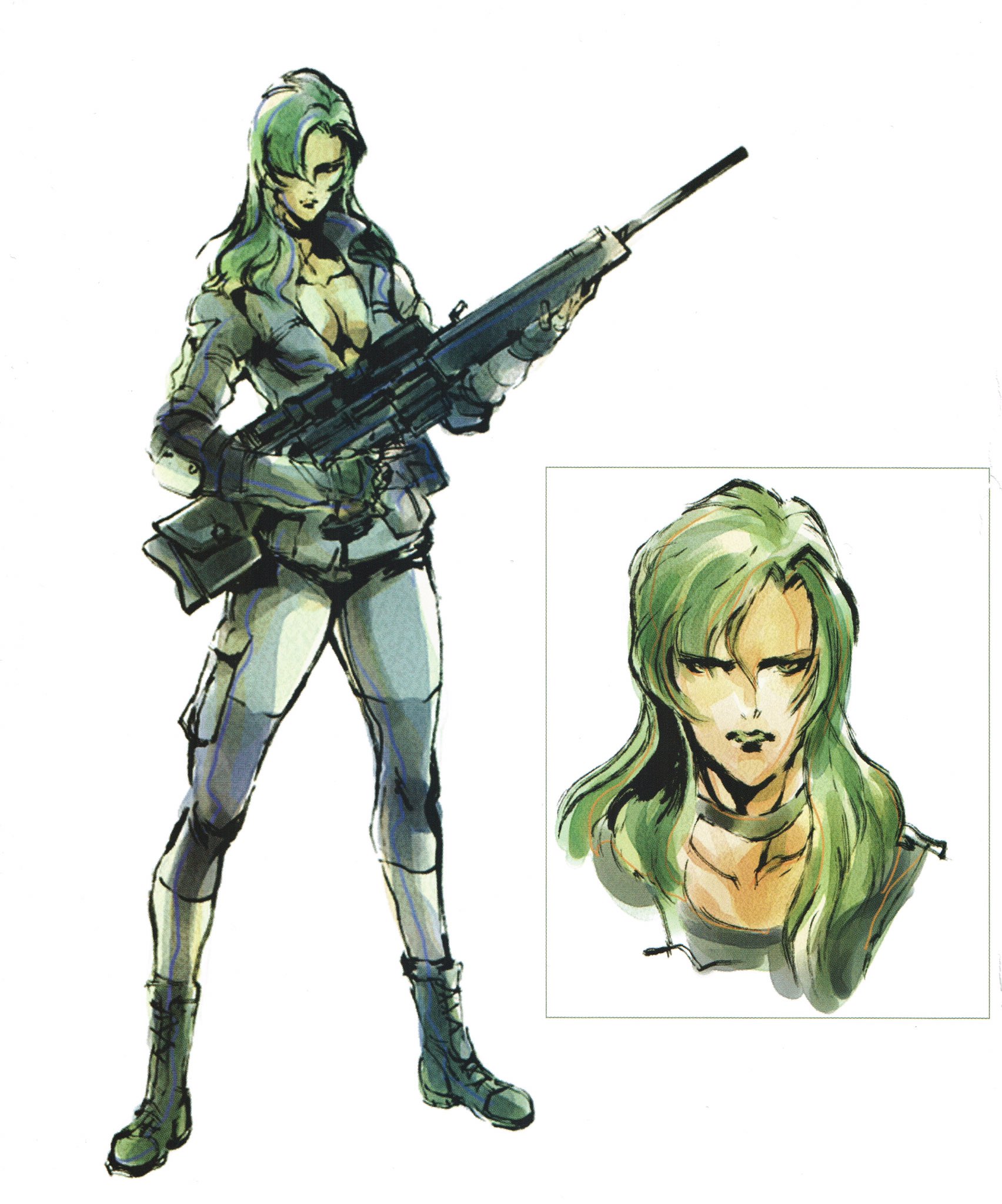 “Metal Gear Solid - Sniper Wolf character artwork.” 