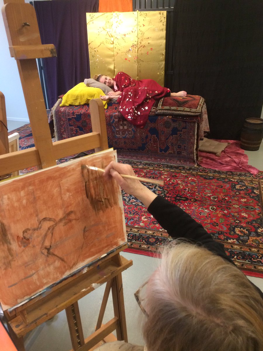 Venetianred's tweet image. #workshop schilderen @DeLawei . Het gaat goed @stefLawei 👍🏼 #toplocatie