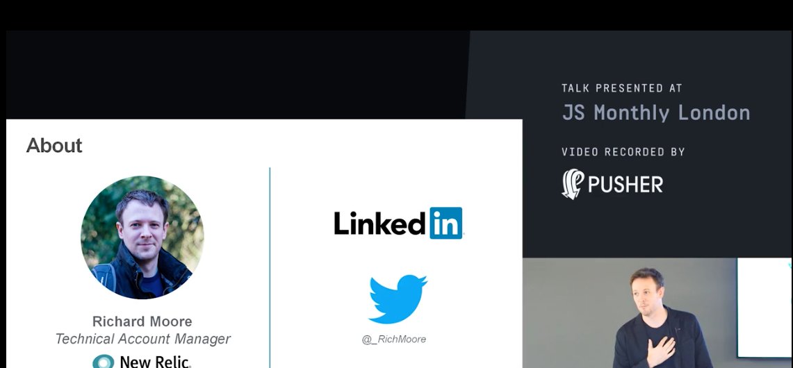 jsmonthlylondon's tweet photo. @_RichMoore gives an insight on how to use the New Relic Browser API to gain more metrics. @newrelic https://t.co/YfOrlhwft5 … https://t.co/DteTLtyyjw