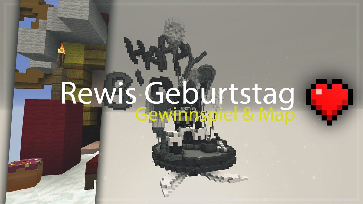 RewisServer's tweet image. 🎉 @rewinside hat GEBURTSTAG! 🎉

Das gesamte Serverteam wünscht Dir alles Gute! ❤️
Wir haben auch eine Map für Euch vorbereitet!

RETWEET + FOLLOW

1x LIFETIME Premium
1x 3 Monate Premium
1x 25.000 Coins

Viel Glück - Auflösung: 03.12. 16:00 Uhr!