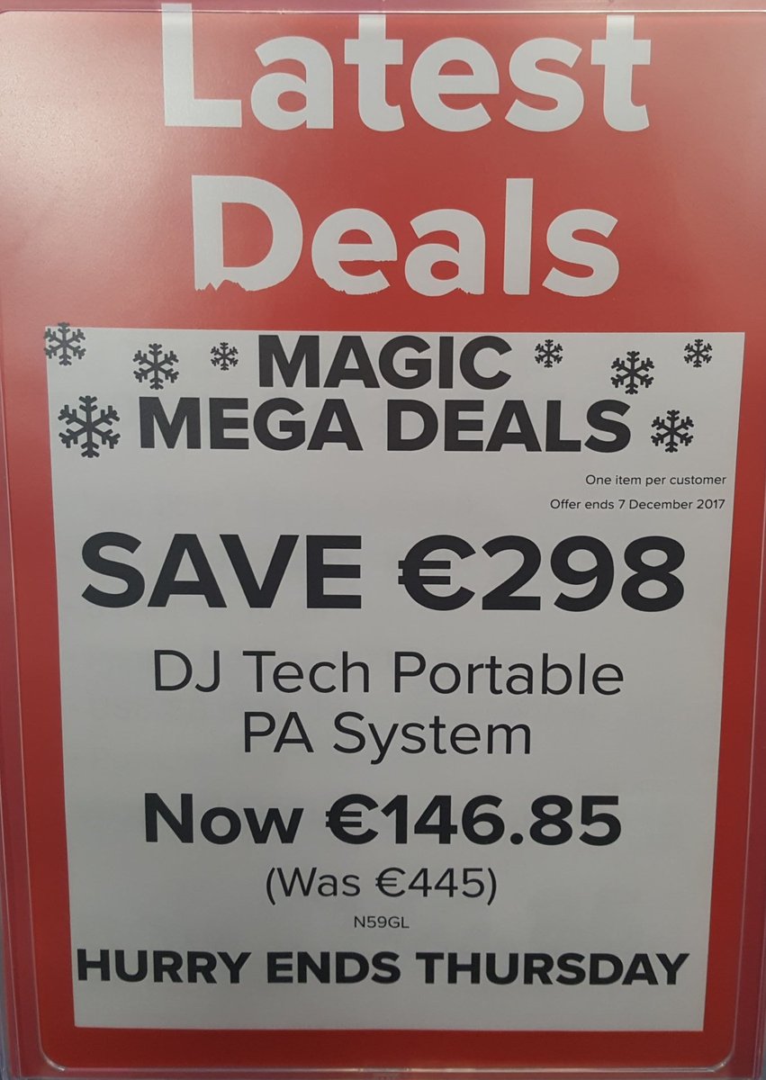 MAGIC MEGA DEALS ARE HERE!!!
Save up to 50% on selected items from now until Thursday. #MegaDeals #Galway #Maplin