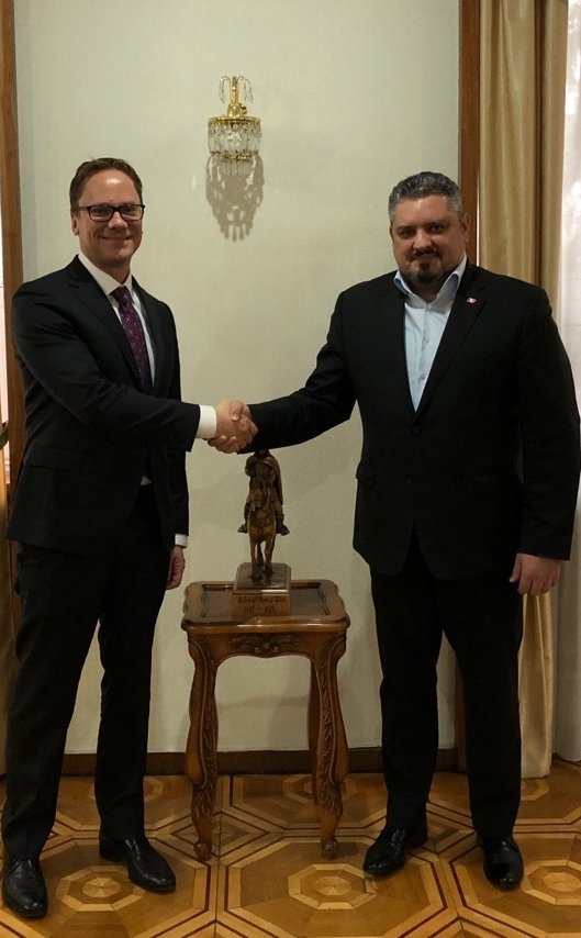 AndreiGalbur's tweet photo. Had a useful exchange with @tim_fairbank on #Moldovan  foreign policy, especially the Strategic Dialogue between Moldova and #UnitedStates, Moldova-EU relations and latest regional&amp;international developments. https://t.co/XfLkW4c9hd