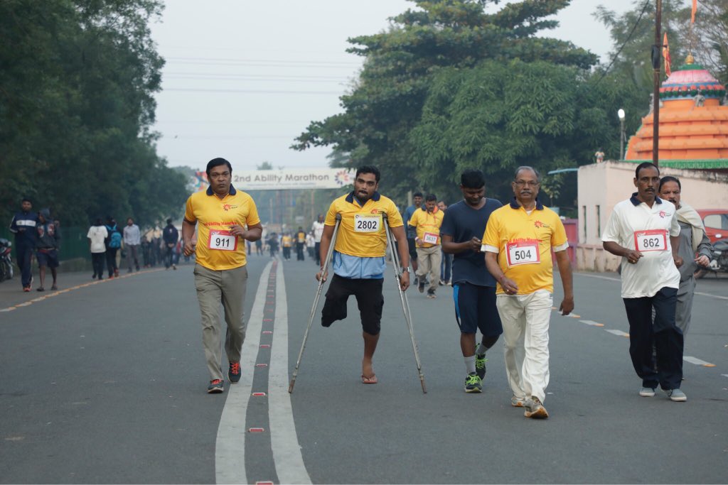 SSEPD2's tweet photo. @milindrunning at #abilitymarathon.Run, walk, wheel. One run fr all #WorldDisabilityDAy #IDPwD2017 #Bhubaneswar https://t.co/82UKVZqJvg
