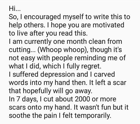 deadpeopledont's tweet photo. RT and get this message out there because people need to know people do care.
#stopselfharming
#SuicidePrevention
#loveyourself
#DontGiveUp https://t.co/FVTHWjn3ZA