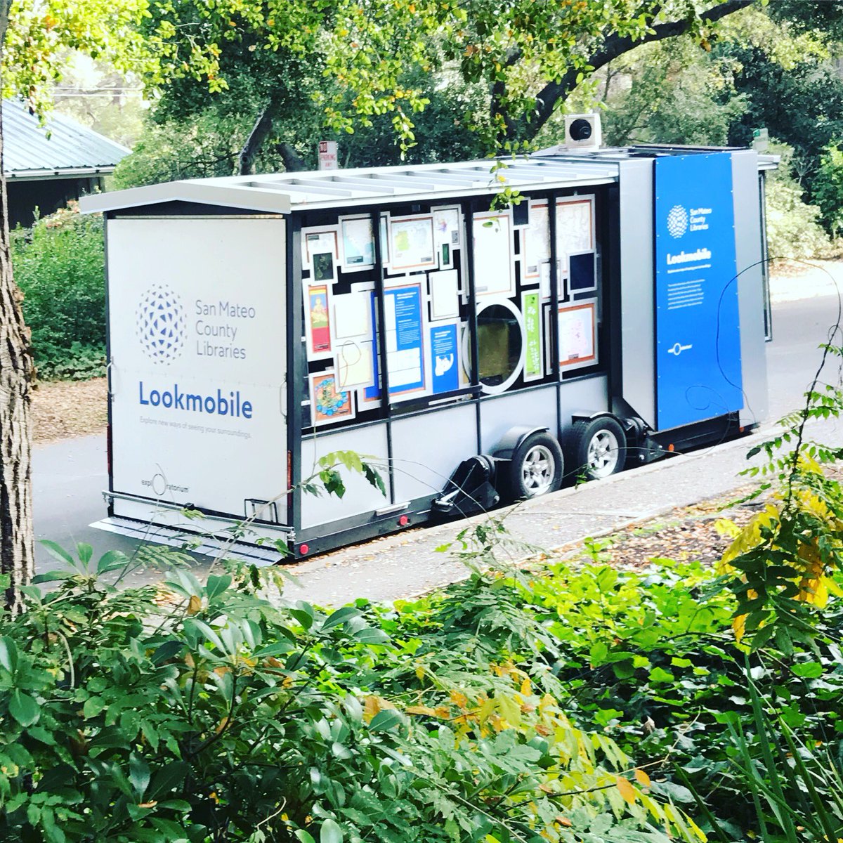AthertonLibrary's tweet photo. The #Lookmobile is in #Atherton for the month of #December. Come check it out! #Makemaps #seethrough #fogbike #notyouraveragelibrary https://t.co/6TgUtvsiUv