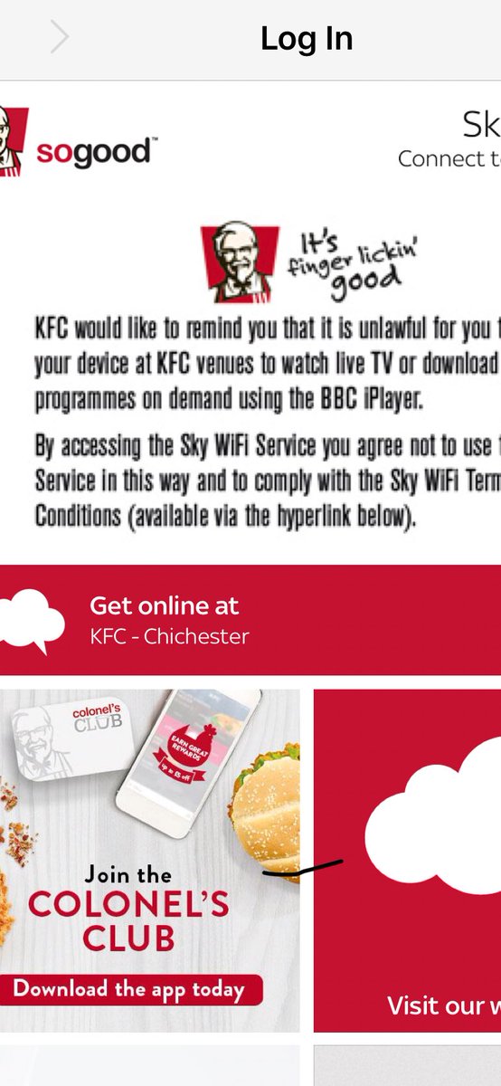 Remember guys watching iPlayer at <a href="/KFC_UKI/">KFC UK</a> is against the law. You will be arrested! It’s a bit harsh but the laws the law!