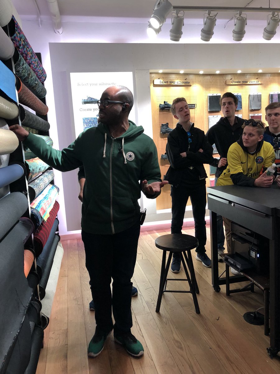 Rogers_DECA's tweet photo. Day 3: Fun learning about marketing @Converse and catching up with alumni RHS DECA students! #sohotour #proudteacher #nycdecaexperience https://t.co/NGcJU8poY7