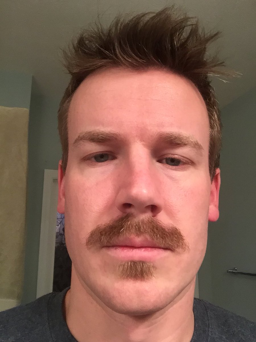 Kenfish3's tweet photo. The end of #NoShaveNovember means another student vote on a new facial hair style. The winner this year is The Zappa. #goodcause #weirdlooks https://t.co/5NIhJBaqGa
