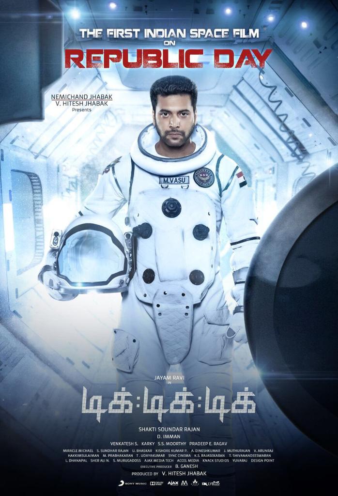 kollywoodvoice's tweet photo. #TikTikTik Worldwide Release on Jan 26th 2018 #TikTikTikFromJan26 #RepublicDay 🇮🇳#FirstIndianSpaceFilm #FirstAsianSpaceFilm @actor_jayamravi @immancomposer @JabaksMovies @NPethuraj @AaronDwiAziz @SonyMusicSouth @proyuvraaj @ShaktiRajan https://t.co/n7cF4Ne8XY