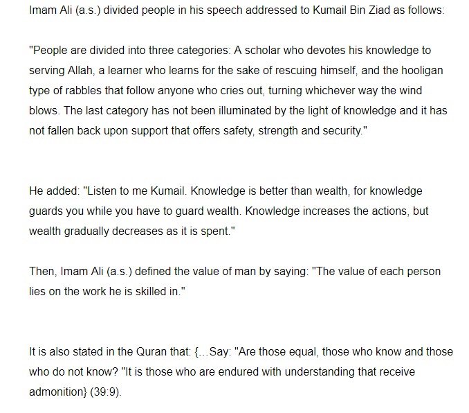 ShiaMeetup's tweet image. The value of every person is found in what he is best at. Imam Ali (AS)