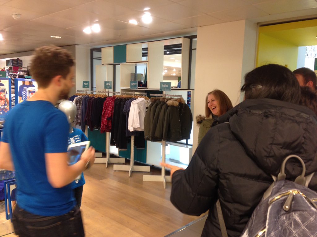 Our_H_Future's tweet photo. @ed_barton in action showcasing the @curiscope Virtuali-tee in action @johnlewisretail! Great educational tool made clinically valid with our doctors @Our_H_Future! Stocks going quick! https://t.co/ZyRVYzzdLR