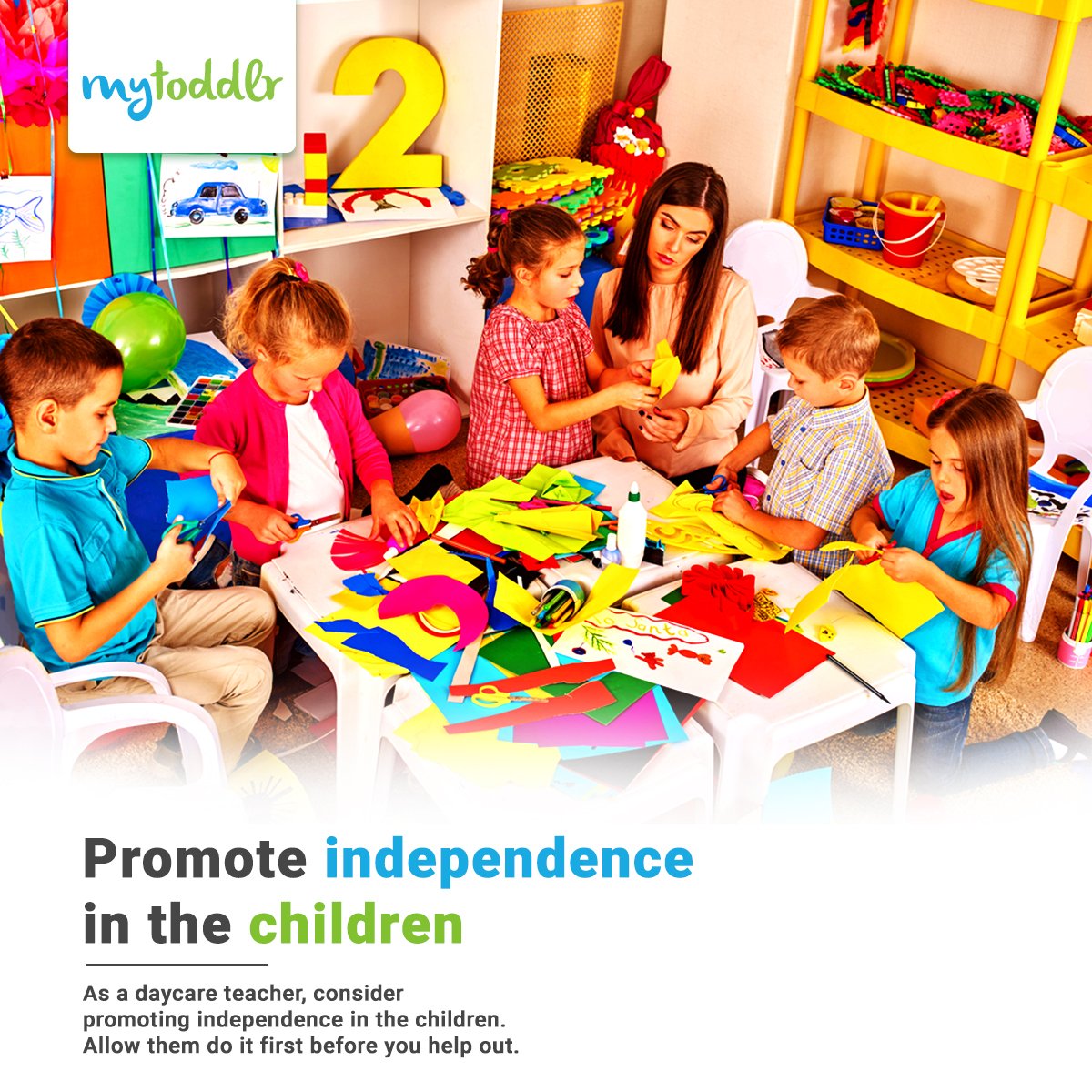 mytoddlr's tweet photo. As a daycare teacher, consider promoting independence in the children. Allow them do it first before you help out. #ChildcareCenters #childcare #childcareprovider #childhood #childrentips #childcaretips #childcarecenter #childcaregiver #toddlers #preschool #preschoolteachers https://t.co/sCRXvNUpdl
