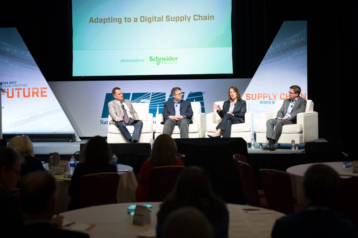 NEMAupdates's tweet photo. At the #NEMA #AMM17 - a lively discussion about the future supply chain with @StanfordEng @generalelectric @3M & @SchneiderNA https://t.co/WnUfnKmatB https://t.co/hWFFHQsxKA