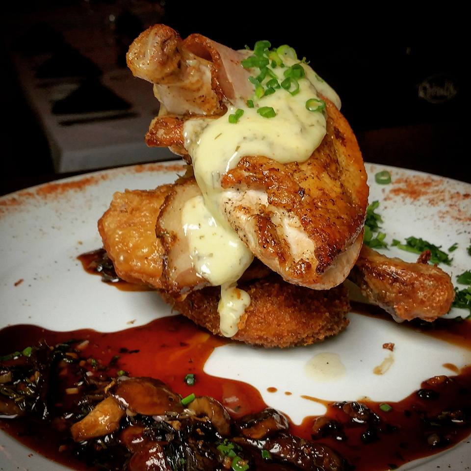 .<a href="/RebirthNOLA/">Restaurant Rebirth</a> has many great dishes like this Chicken &amp; Mirliton Rochambeau that pairs nicely with wine.