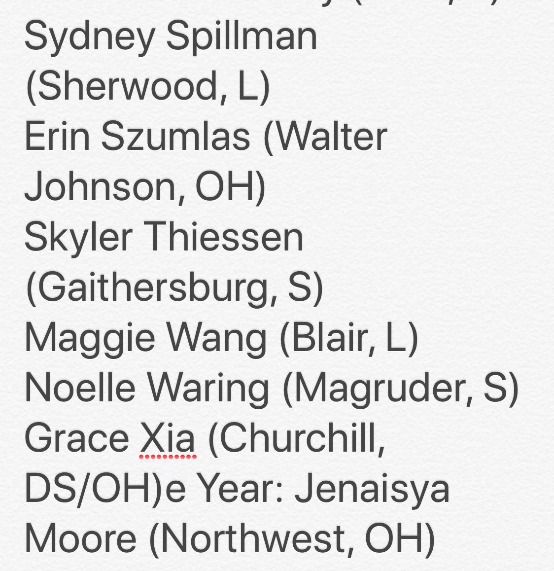 TheMoCoShow's tweet image. MCPS All-County Girl’s Volleyball Teams posted on behalf of Scott Zanni (MCPS Sports Director for Volleyball)