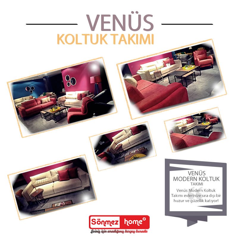 Venüs Modern Koltuk Takımı odanıza huzur katıyor! 😄👍
#EnGüzelAnlara #SönmezHome2017 #Yeni #EnGüzelAşklara #Sönmez #Home #YeniSezon #Modern #HomeDesign #Design #Decoration #Ev #Evlilik #Wedding #Çeyiz #Konfor #Rahat #Dolap #Estetik #Renk #Salon #Mobilya #Stil #Tasarım #Furniture
