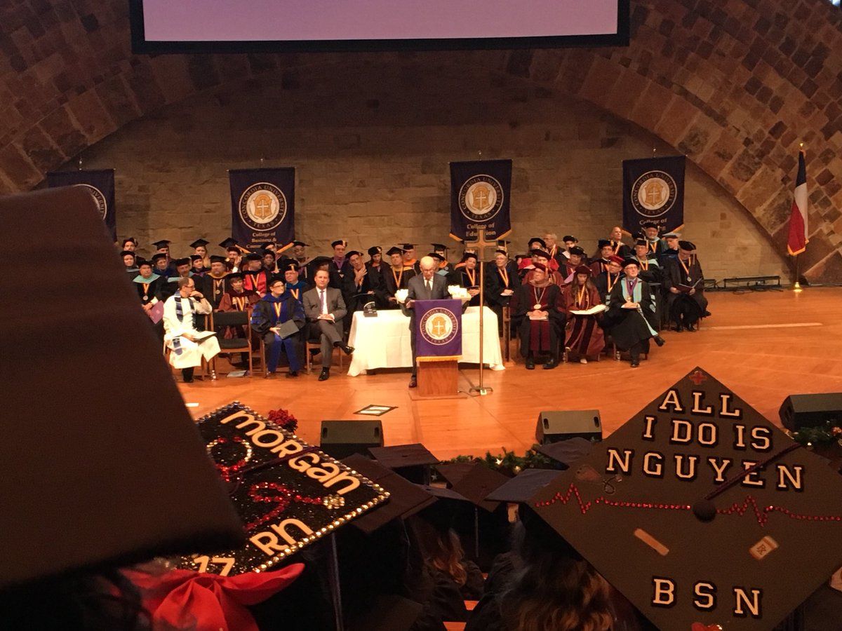 CTXmonthlyspin's tweet photo. Dr. Robert Louis Wilken give the Commencement address during the Fall 17 “Final Exercises” #graduation #CTXgrad17 #woosh https://t.co/zzV8gvrFb4