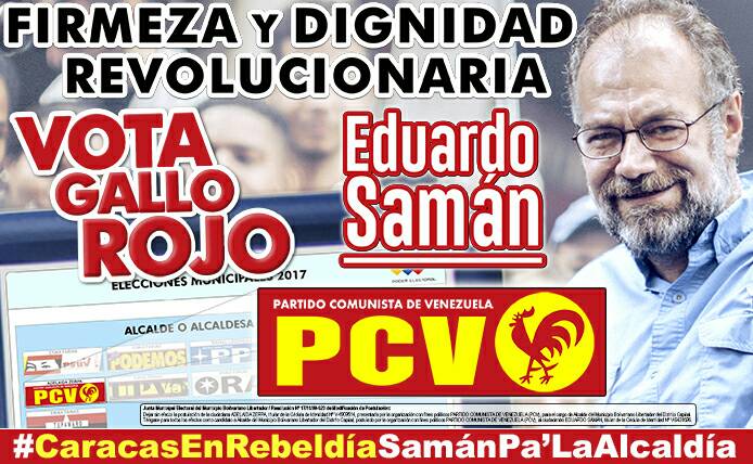 lubrio's tweet photo. Recuerda que si votas en el municipio Libertador, hacerlo por Eduardo Samán es muy fácil: sólo marca la tarjeta del PCV o del PPT. No importa que salga allí otro nombre, los votos se contarán para @SamanEdu. ¡Es falso que se haya retirado! ¡Vota por Samán! https://t.co/PjRvhDQvLl
