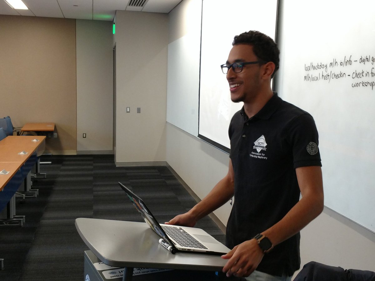 HackKean's tweet photo. #MLHLocalhost @MLHacks 
Don't miss Arian's Docker workshop! https://t.co/C4wJMq0jKM