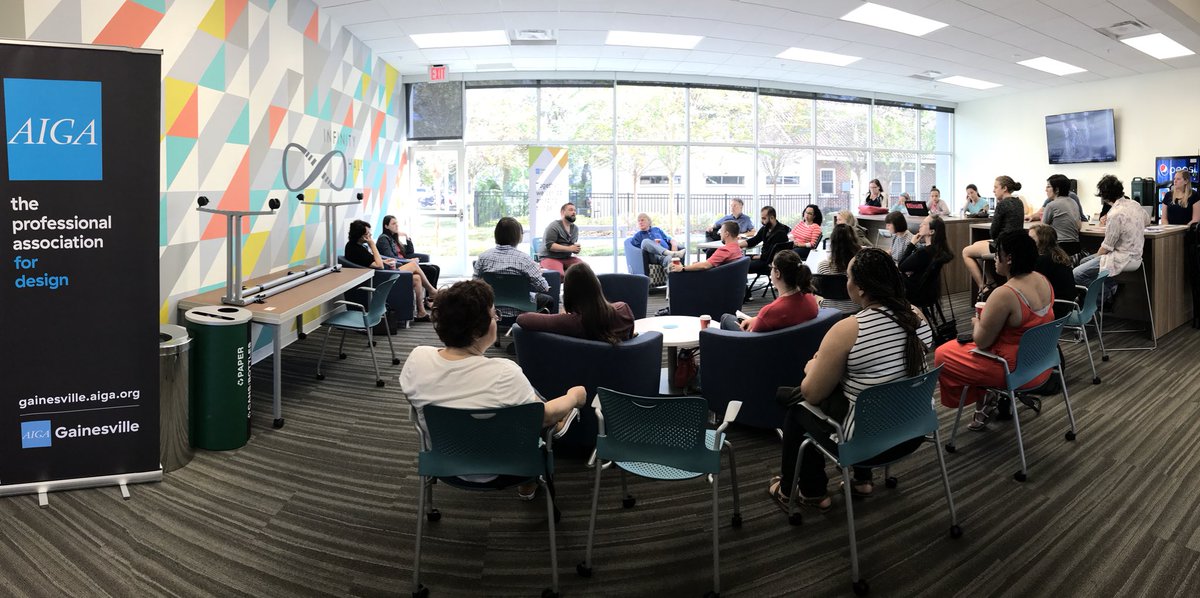 AIGAgainesville's tweet photo. Great turnout and great conversations for #coffeewithcreatives today. #gainesvilledesigners #gainesvilletech #designcommunity #gnv #whyilovegnv https://t.co/kDrAqKFRru