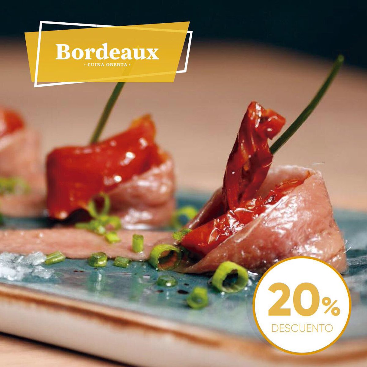 bordeauxbcn's tweet photo. ¿Quieres disfrutar de una cena gourmet y beneficiarte de un 20% de descuento? 
¡Llámanos y haz tu reserva! 
☎️ Info &amp; Reservas 931 854 228 https://t.co/tBfFUSG7n4