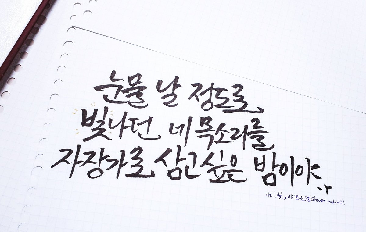 눈물 날 정도로 빛나던 네 목소리를
자장가로 삼고 싶은 밤이야. 
비어트리스 조각글 461 빛, <a href="/shower_and_we/">비어트리스</a>