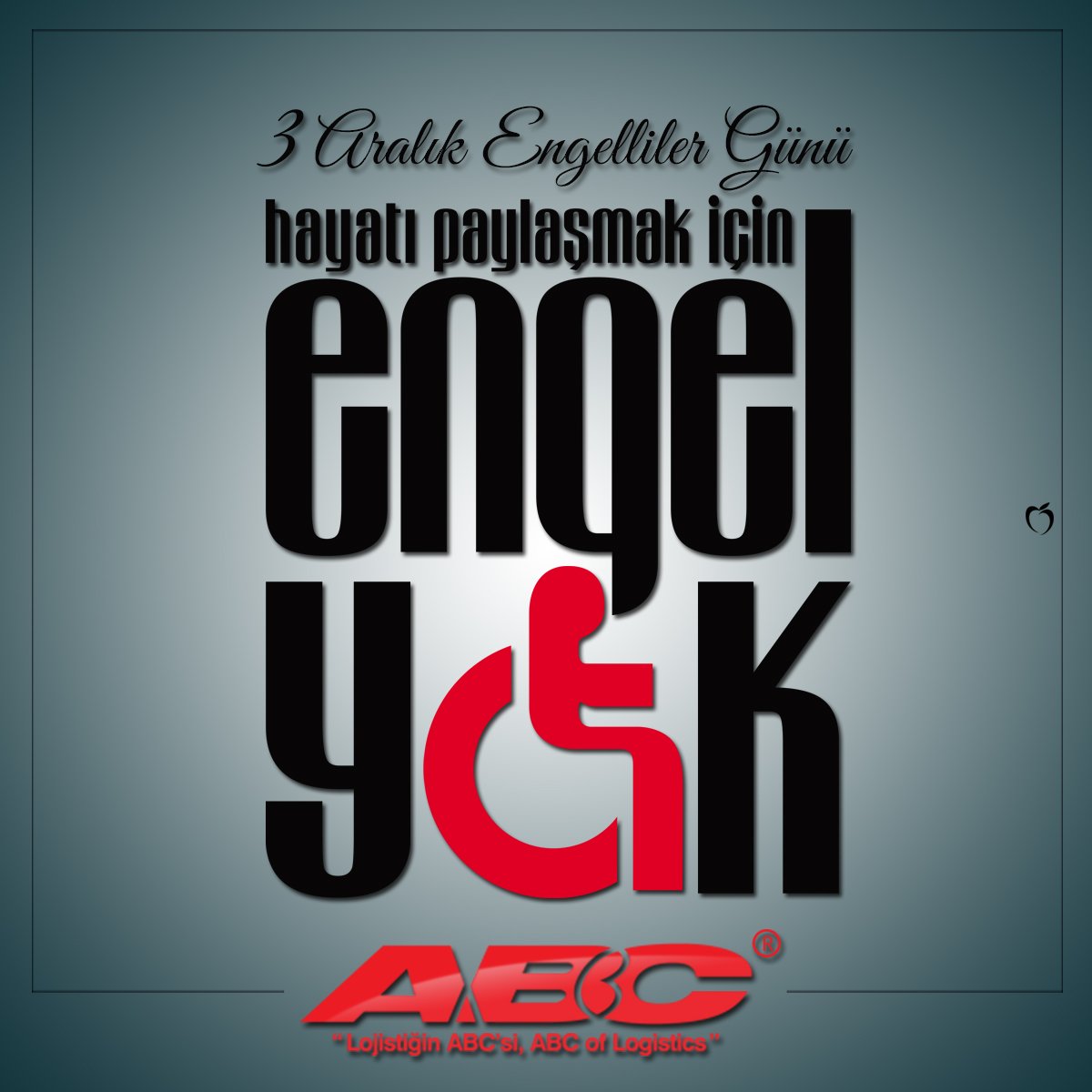 abcsosyal's tweet photo. Hayatı paylaşmak için engel yok.
#dünyaengellilergünü #3aralık #worlddisabilityday #engelleriaşıyoruz #3Aralıkdünyaengellilergünü #engellerikaldir #engelsizyaşam #Kayseri #Ankara #İstanbul #ABCLojistik #ABCLogistics https://t.co/FeIv41ijim